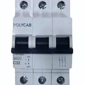 Polycab 32A TP C Curve Three Pole 10kA MCB